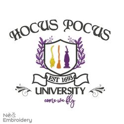 hocus pocus embroidery design, university embroidery design, halloween embroidery design