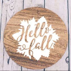 hello fall sign thanksgiving turkey face thankful farmers market wall art farmhouse autumn leaves welcome home decor