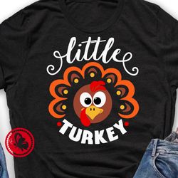 thanksgiving decor little turkey kids shirt design  farmhouse print autumn home ornament farmers market design