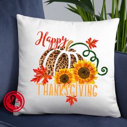 happy thanksgiving pumpkin sunflowers leopard print yellow flower sublimation designs downloads sublimate print