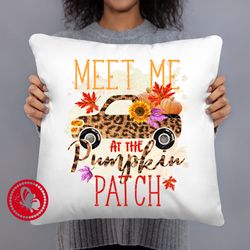 Meet me at the pumpkin patch Thanksgiving decor Sublimation designs Sublimate print Pumpkin Sunflowers Leaves Autumn