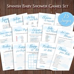 Cloud Spanish Baby Shower Games, Spanish Baby Games, Cloud Baby Shower, Juegos de Baby Shower, Juegos para Baby Shower