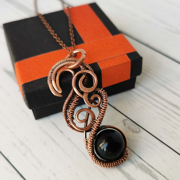 Black-Obsidian-necklace-Wire-wrapped-copper-pendant-with-Black-Obsidian-bead-6.jpg