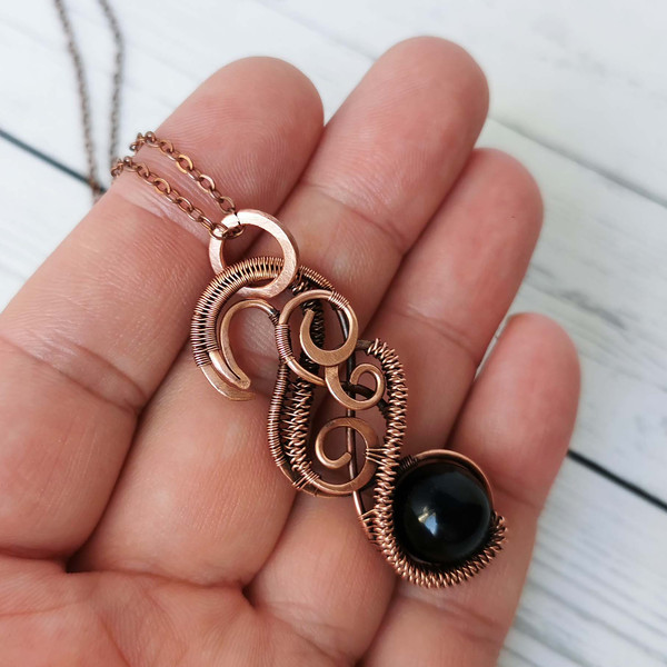Black-Obsidian-necklace-Wire-wrapped-copper-pendant-with-Black-Obsidian-bead-9.jpg
