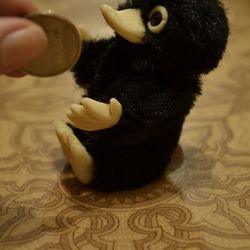 Tiny Niffler, ooak ,handmade gift, furry animal, kawaii plush, poseable doll ,black friday