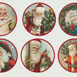 Cross Stitch Pattern | Christmas | Santa Claus | 4 Sizes | PDF Counted Vintage Highly Detailed Stitch