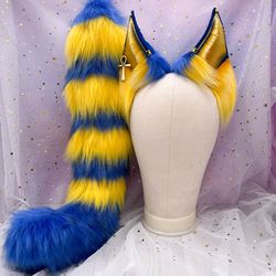 MTO Animal crossing  Ankha cosplay ears and tail