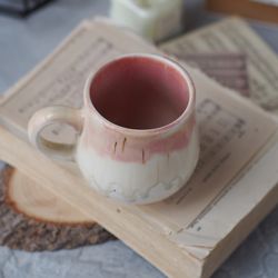 Handmade ceramic mug pink