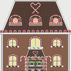 Cross Stitch Pattern | Gingerbread House | 5 Sizes | PDF Counted Vintage Highly Detailed Stitch