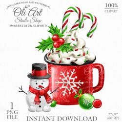 Christmas Coffee PNG. Christmas Digital File. Spice Latte. Xmas coffee PNG. OliArtStudioShop