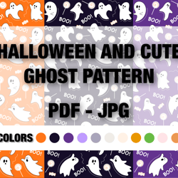 Halloween and cute ghost pattern