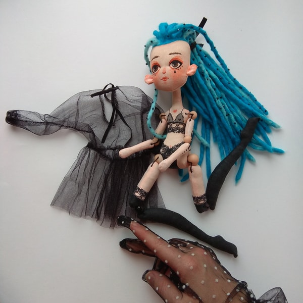 Dreadlocks Toy Doll with tattoos and dreadlocks Doll with dreadlocks OOAK | Inspire Uplift