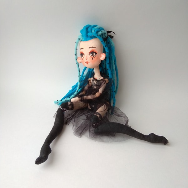 Dreadlocks Toy Doll with tattoos and dreadlocks Doll with dreadlocks OOAK | Inspire Uplift