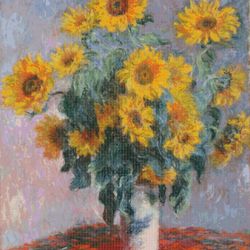 Cross Stitch Pattern | Bouquet of Sunflowers | 6 Sizes | PDF Counted Vintage Highly Detailed Stitch