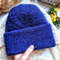 Women's Knit Hat.jpgDouble soft warm mohair handknit women hat blue hand knit hat moheir hat Women hats winter blue hat