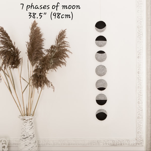 Moon phase, Moon phase decor, Boho wall hanging, Aesthetic r | Inspire ...