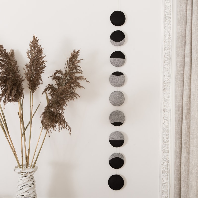 Moon phase, Moon phase decor, Boho wall hanging, Aesthetic r | Inspire ...