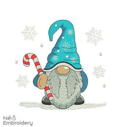 Winter Gnome Embroidery Design, Merry Christmas Embroidery Designs, Christmas ornaments machine embroidery design,