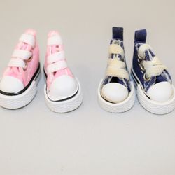 Blythe Shoes  - Set of 2 –Textile sneakers for Blythe –  3.3 cm sole length - Boots for Obitsu11 – Christmas gift