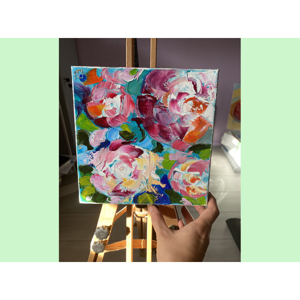 3D painting on canvas textured original art floral painting flower q-25.jpg