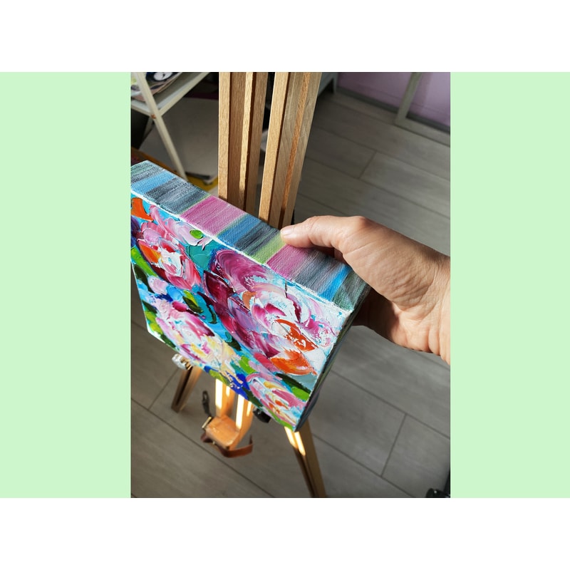 3D painting on canvas textured original art floral painting flower q-28.jpg