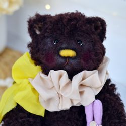 Stuffed teddy  bear, OOAK teddy bear, flexible toy, interior toy, Buka Teddy bear handmade, collection bear