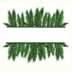 fir branch embroidery design christmas border abd frame digital files for machine embroidery