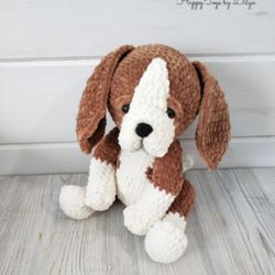 Crochet pattern puppy beagle toy amigurumi dog