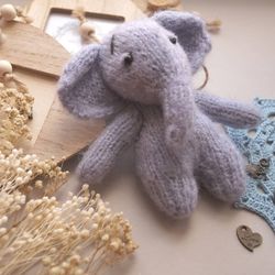 Elephant knitting pattern, PDF. Amigurumi, animal toy tutorial