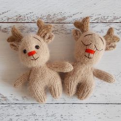 Deer toy pdf pattern. Knitting toy fawn. Animal knitting pattern.