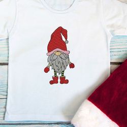 winter gnome embroidery design christmas 3 sizes digital files for machine embroidery