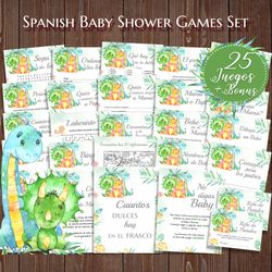 Spanish Dinosaur Baby Shower Games, Babyshower de Dinosaurio, Dinosaurio Juegos de Baby Shower, Juegos de Baby Shower