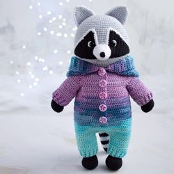 Crochet amigurumi toy Raccoon Handmade toy