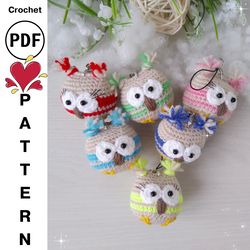 Crochet Pattern Miniature Owl, quick crochet amigurumi