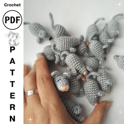 Crochet Pattern Mousekin, Create your own cute toy Mouse