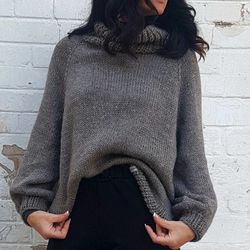 Sweater handmade women jumper alpaca oversize
