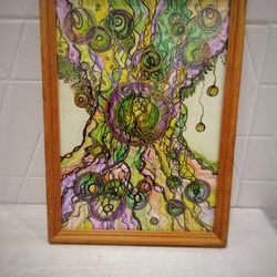 money tree home decor colorful abstract geometric drawing dogital jpg art picture