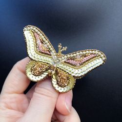 Butterfly brooch beaded handmade brooch brooches for woman