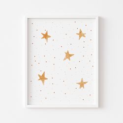 Neutral Stars print, Watercolor Stars nursery print, So Cute Stars print, Cute Neutral print, Nursery printable wall art