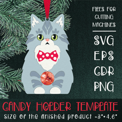 Norwegian Forest Cat | Christmas Ornament Template