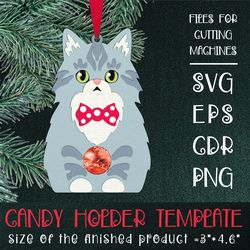 Norwegian Forest Cat | Christmas Ornament Template