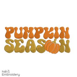 Pumpkin Season Embroidery Design, Fall embroidery designs