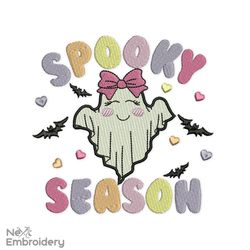 Spooky Season Embroidery Design, Halloween Embroidery