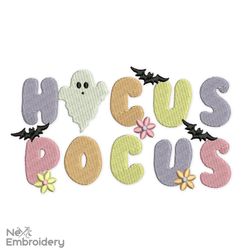 Hocus Pocus embroidery design, Halloween embroidery design