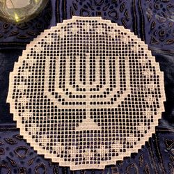 FSL Hanukkah Doily embroidery design DIGITAL files for machine embroidery Freestanding lace