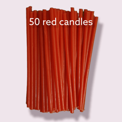 Red candles 50 pcs Orthodox candles free shipping