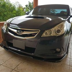 Front bumper spoiler lip for 10 16 Subaru Legacy Sedan 4Dr ABS JDM