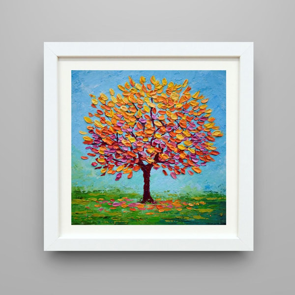 Fall Tree painting Landscape Original art Tree of life oil P | Inspire ...