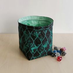 Large dice bag with pockets for 150-200 dice Green stains