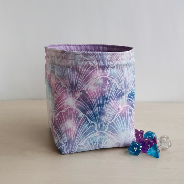 Large dice bag with pockets pink violet.jpeg